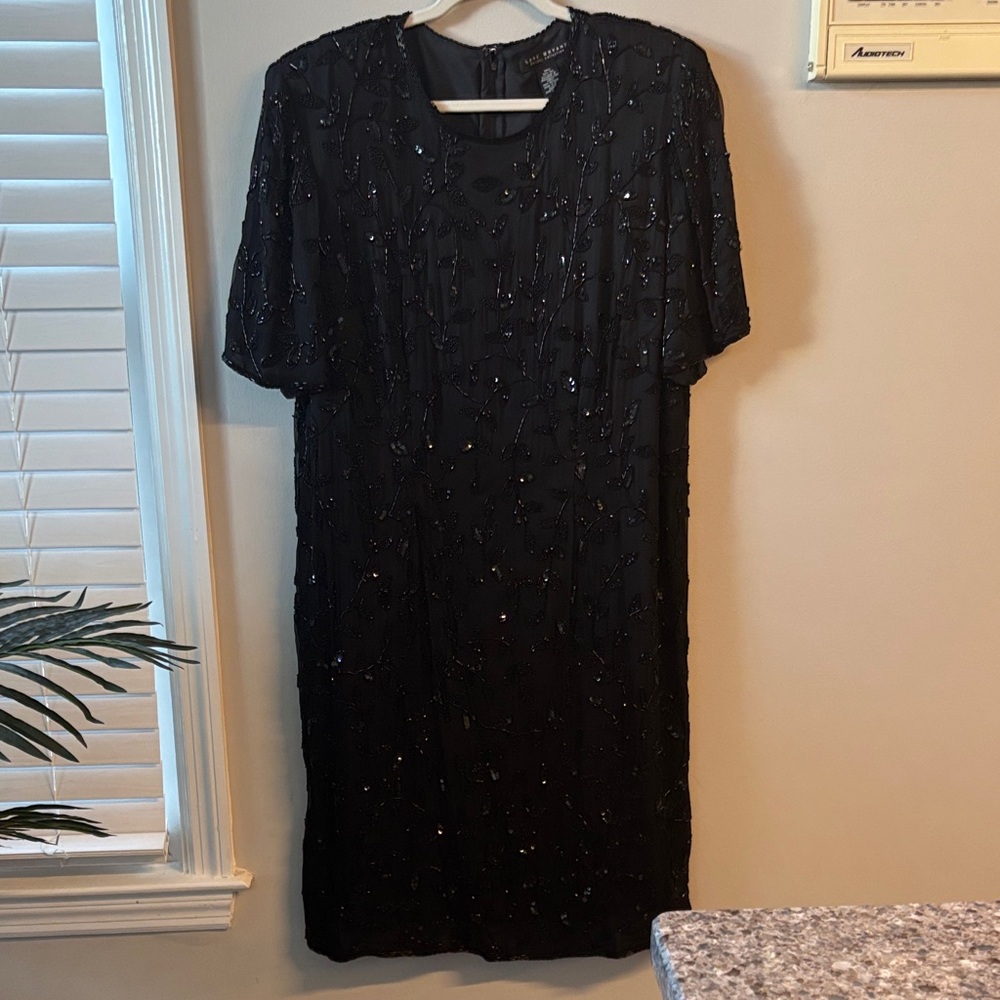 NWOT Lane Bryant Black Beaded Midi Dress
